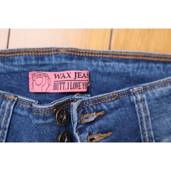 Wax Jeans Distressed Skinny Jeans Sz 5 | Studio Wardrobe | “Butt, I Love You!” - Picture 3 of 5